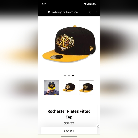 Rochester Red Wings Garbage Plates MiLB New Era 59Fifty fitted hat 7 5/8 - Picture 1 of 8